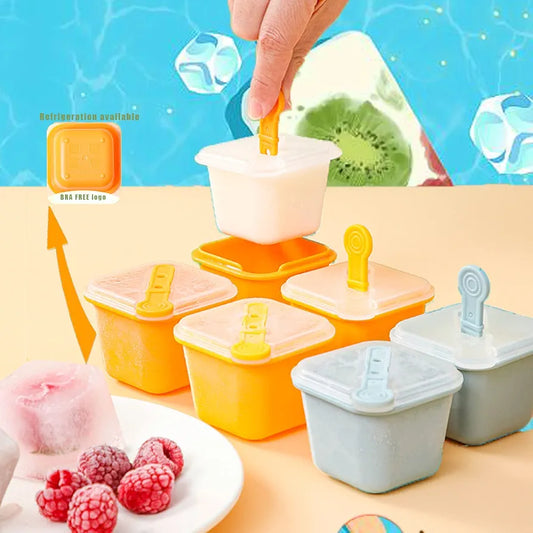Healthy Ice Pop Maker Set™• 6 Reusable Freezer Cups