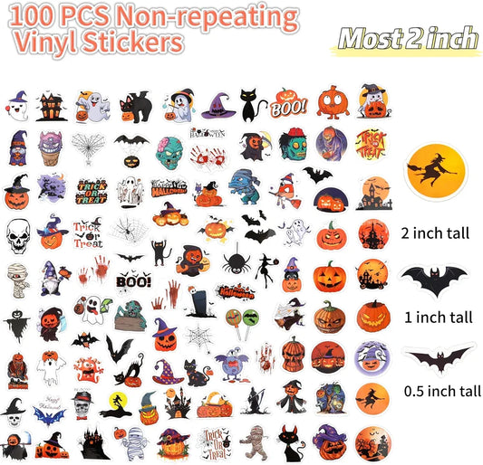 Halloween Stickers, 100 PCS