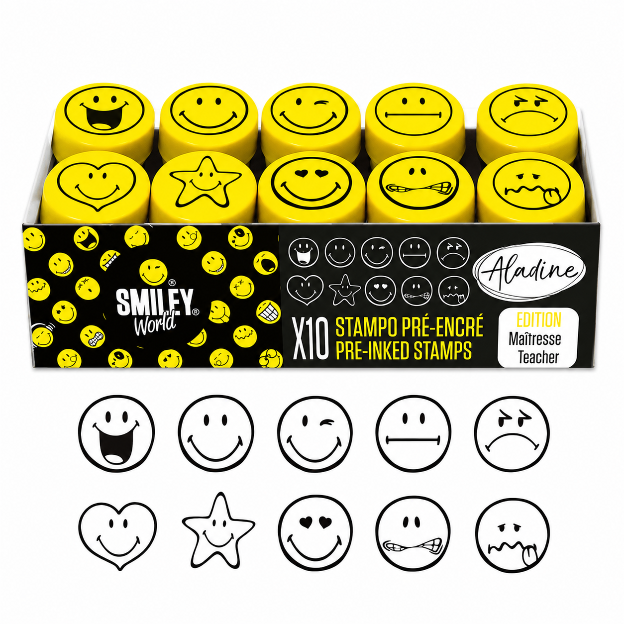 Smiley Reward Stamp Set (10 pcs)