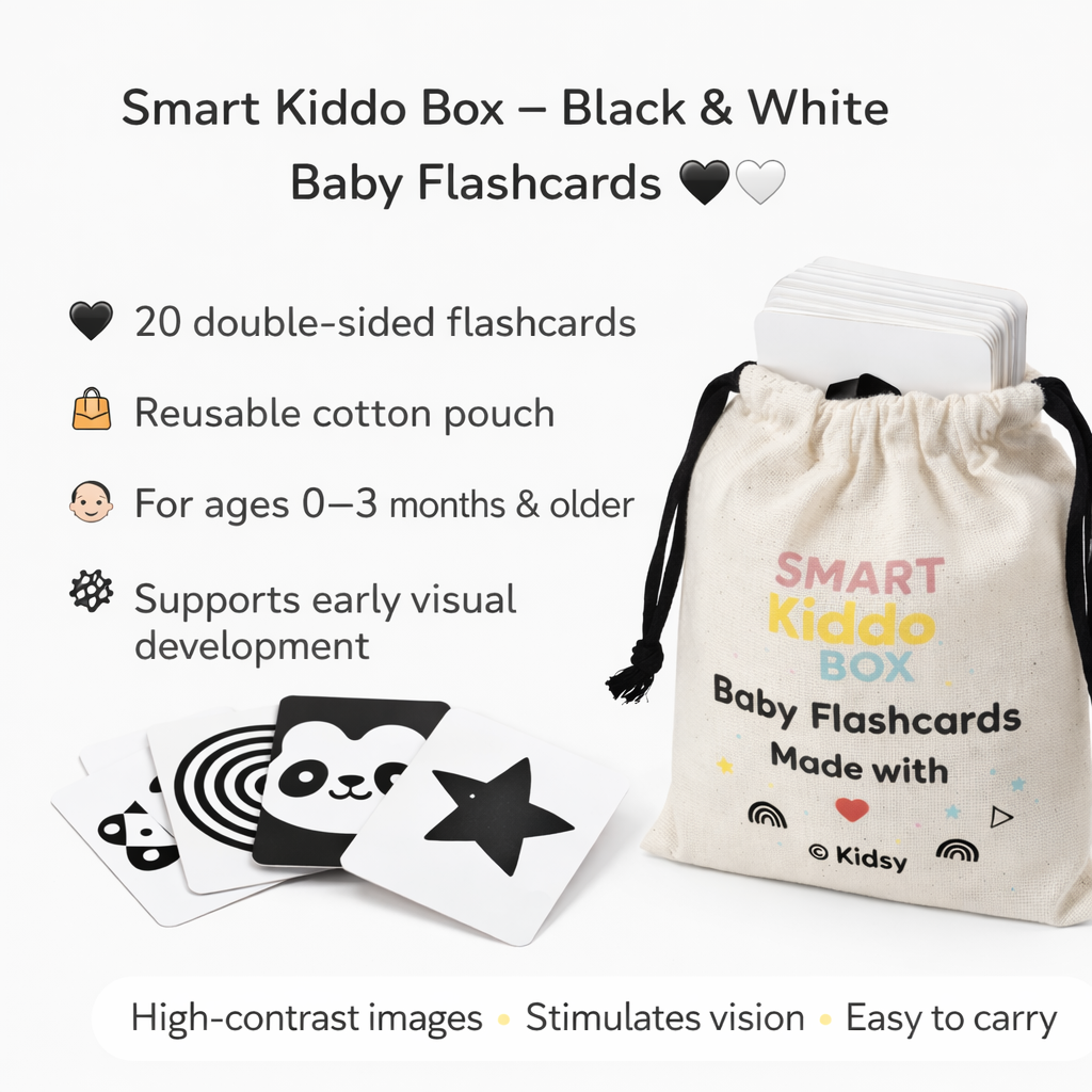 High Contrast Baby Flashcards Black & White(for 0-3 Months)