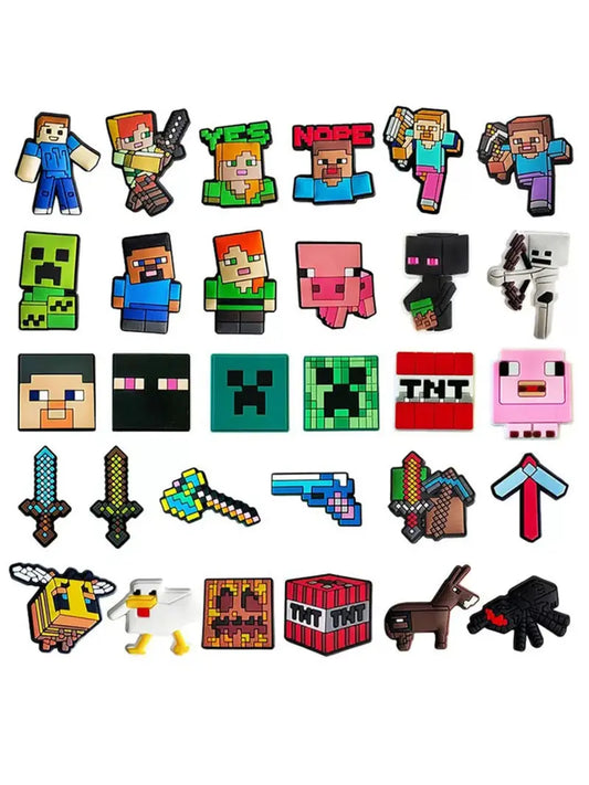 Minecraft Shoe Charms Set 10pcs (Random Designs)