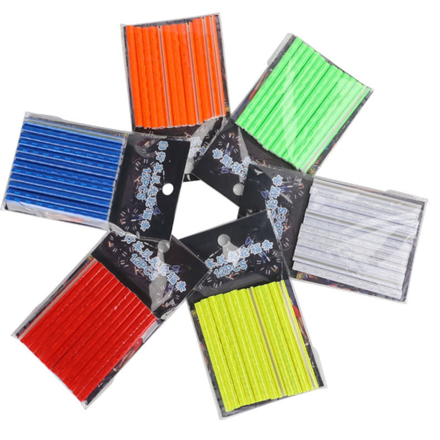 12-Piece Bike Wheel Reflector clips Night Safety Spoke Covers