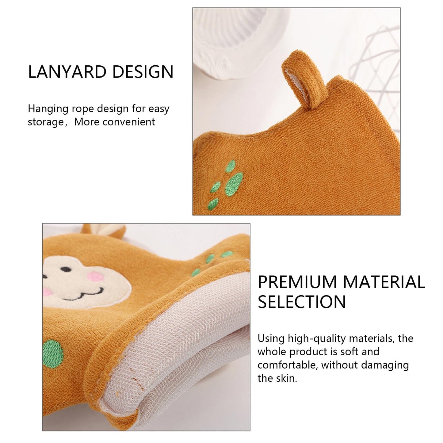 Cute Animal Bath Mitts for Babies & Toddlers
