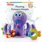 Floating Octopus baby bath Toy with 3 Hoopla Rings for Boys and Girls - 18+ Months - Purple