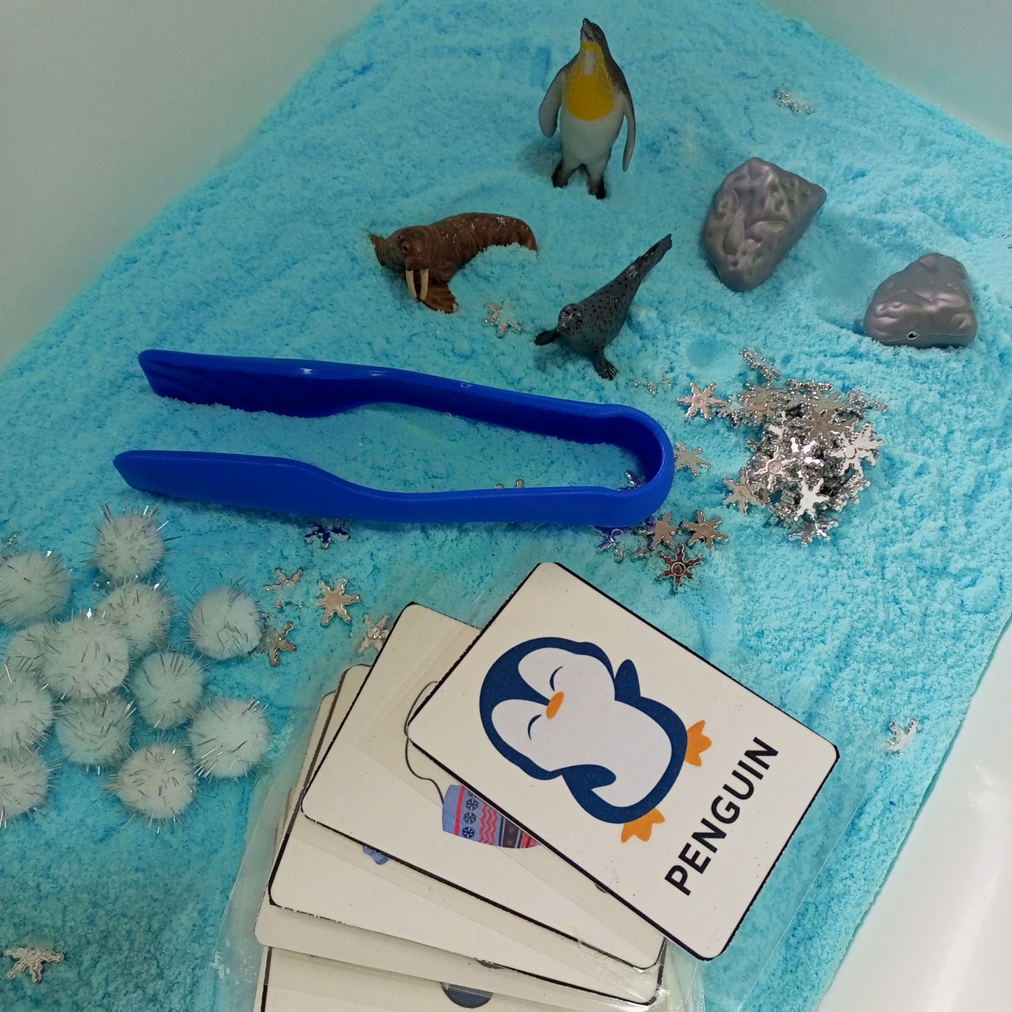 Winter Theme Sensory Kit + Vocabulary Cards 🐧❄️