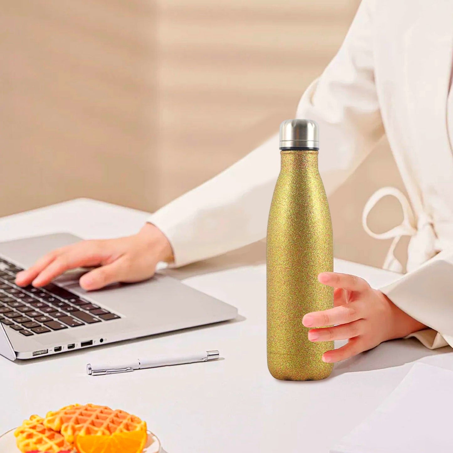 Glitter Insulated Water Bottle 500ml