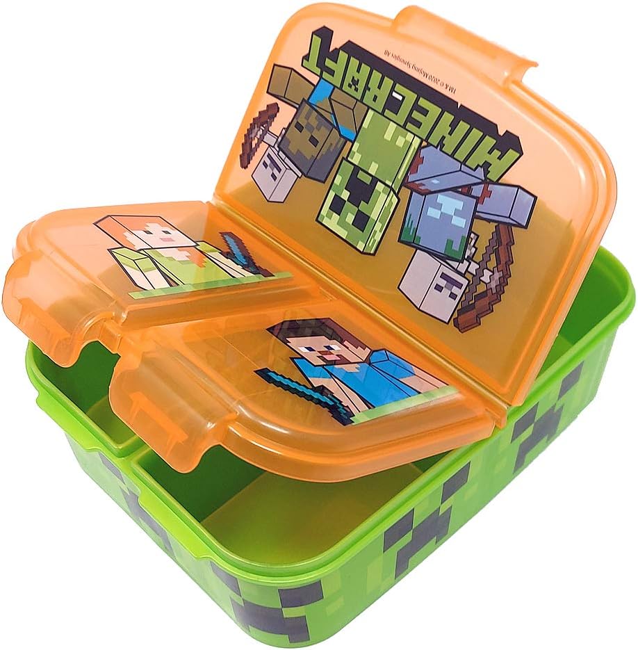 Minecraft Children's Lunch Box with 3 Compartments
