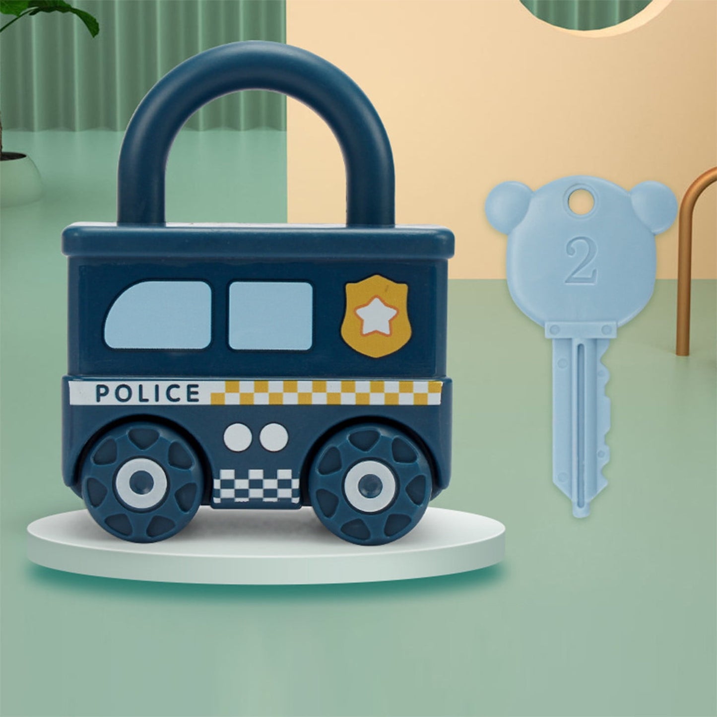 Montessori Lock and Key Connectable Car Toys