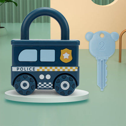 Montessori Lock and Key Connectable Car Toys