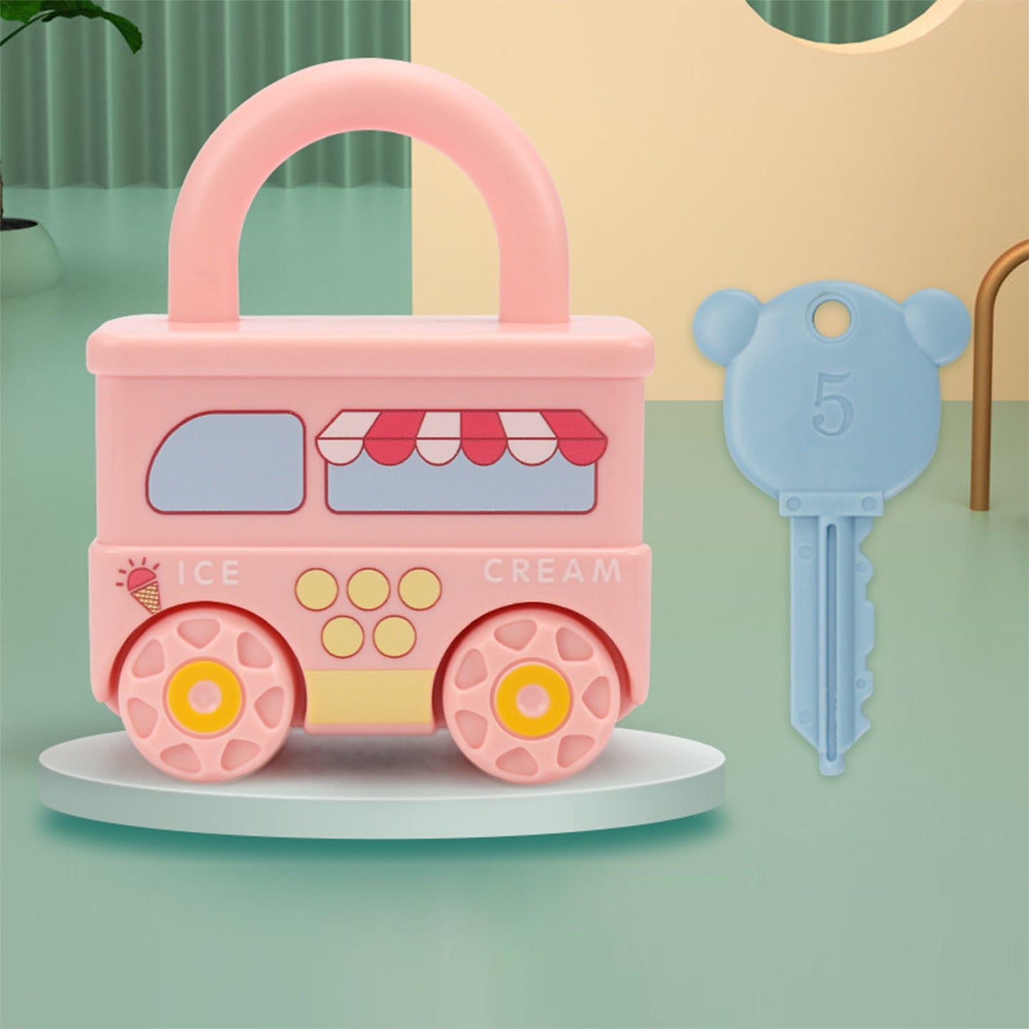 Montessori Lock and Key Connectable Car Toys