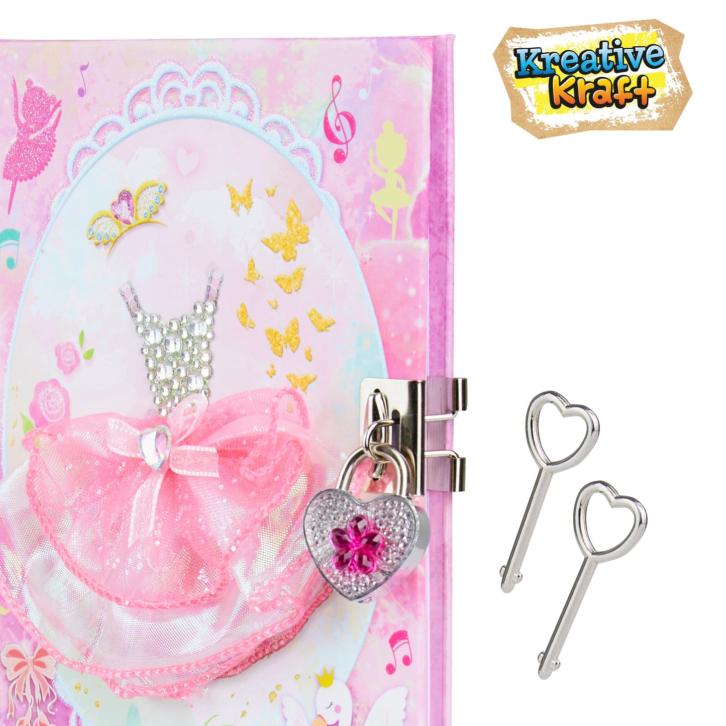 KreativeKraft Ballet Secret Diary set with Lock