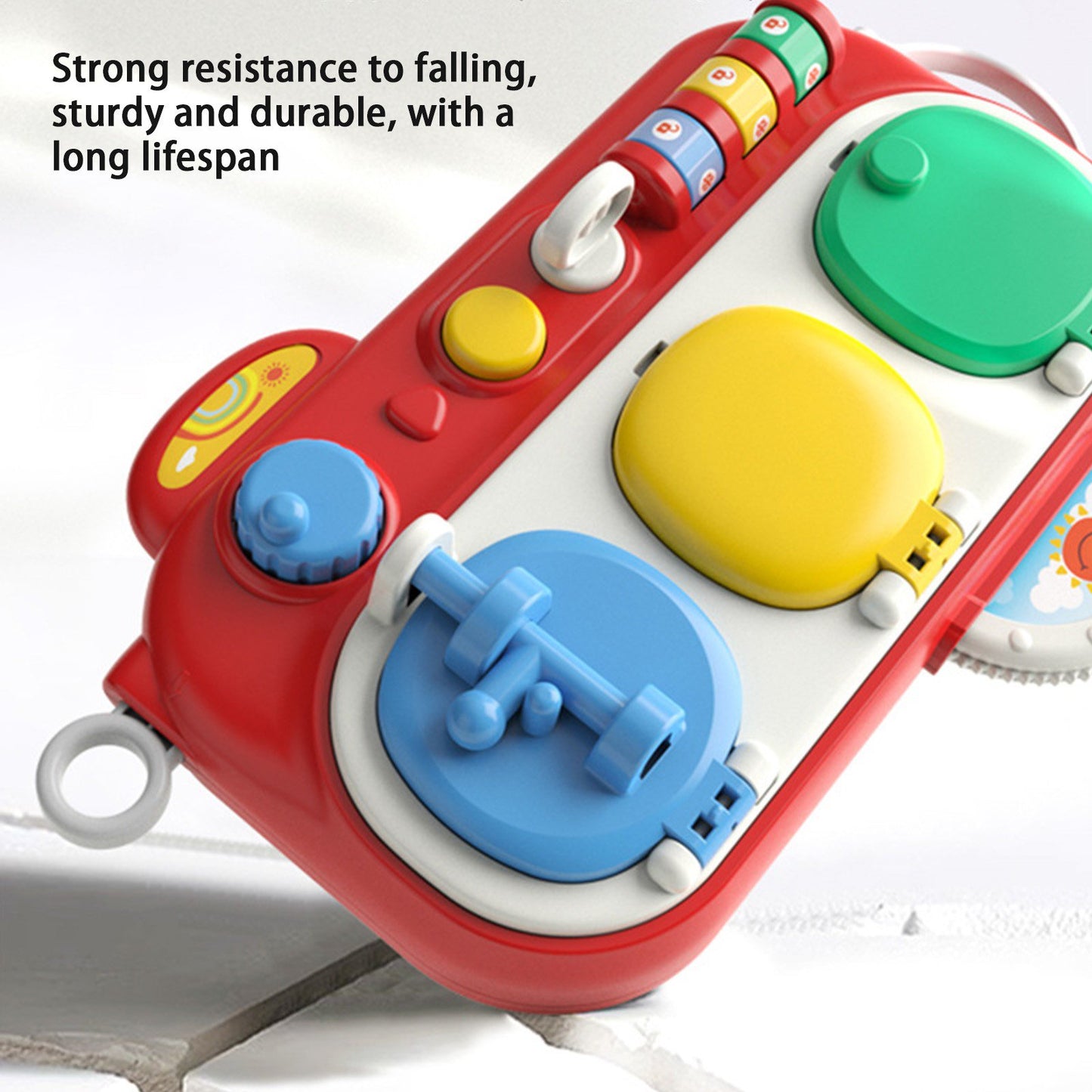 Montessori Busy Board Activity Center for Toddlers 1+ Sensory Travel Toy with Mirror & Fine Motor Skills