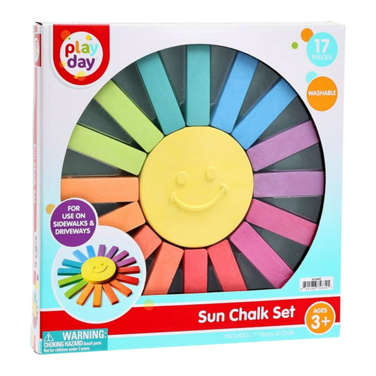 Sun Chalk Set, Multi-Color, Washable, 17 Pieces