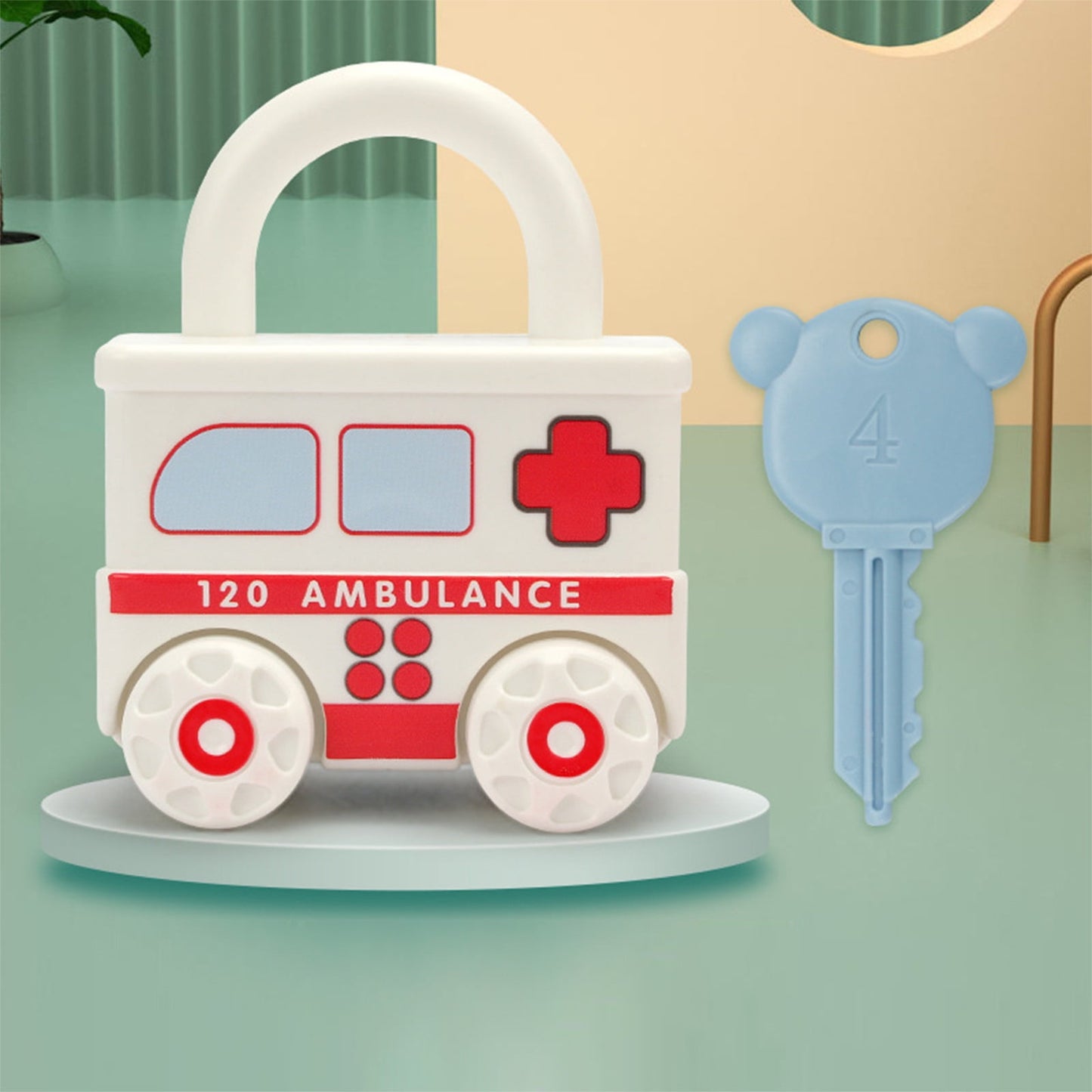 Montessori Lock and Key Connectable Car Toys