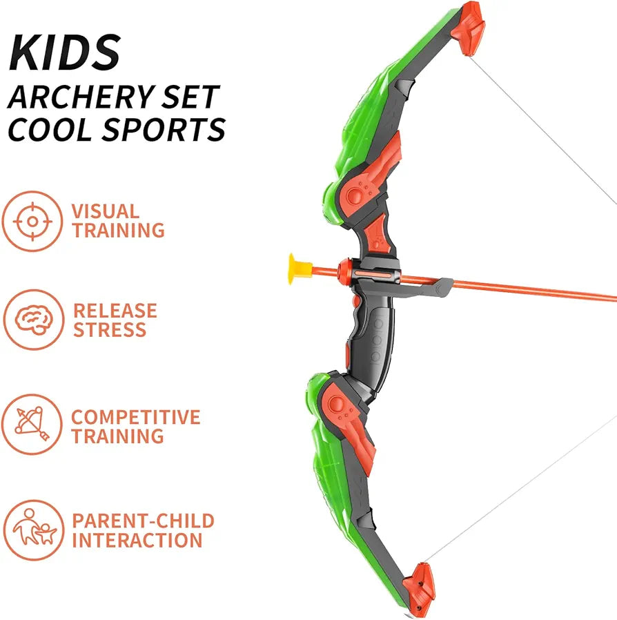 Archery Toy Set - Indoor and Outdoor Toys for Boys Girls(Green)