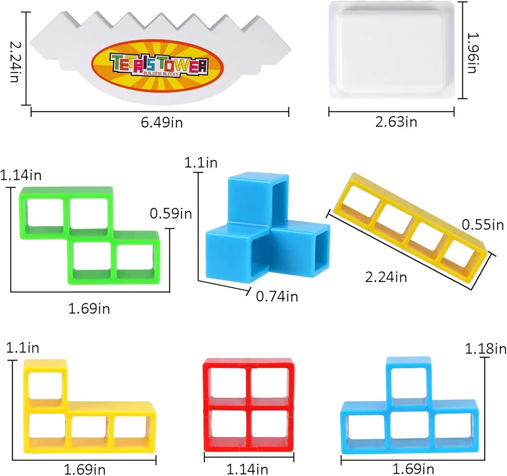Tetris Tower Balance Building Toy