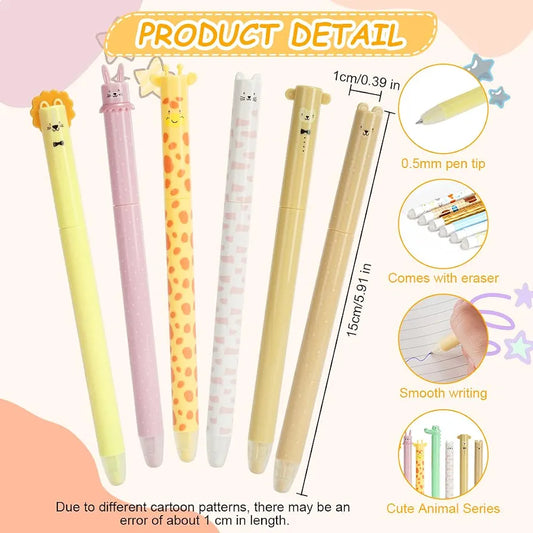 Cute Erasable Gel Pens - Animals