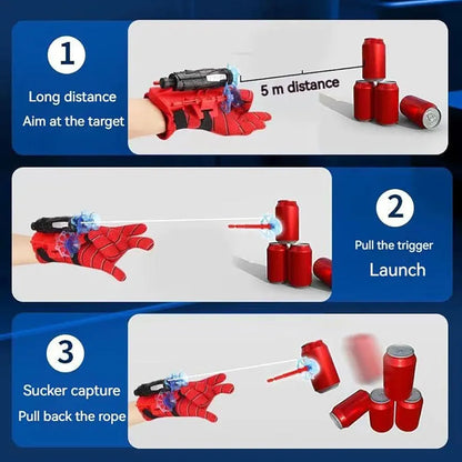 2Pcs Spider Silk Launcher Set for Kids- Can Grab Small Objects