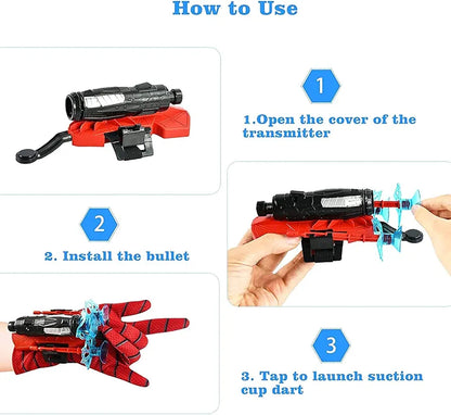 2Pcs Spider Silk Launcher Set for Kids- Can Grab Small Objects
