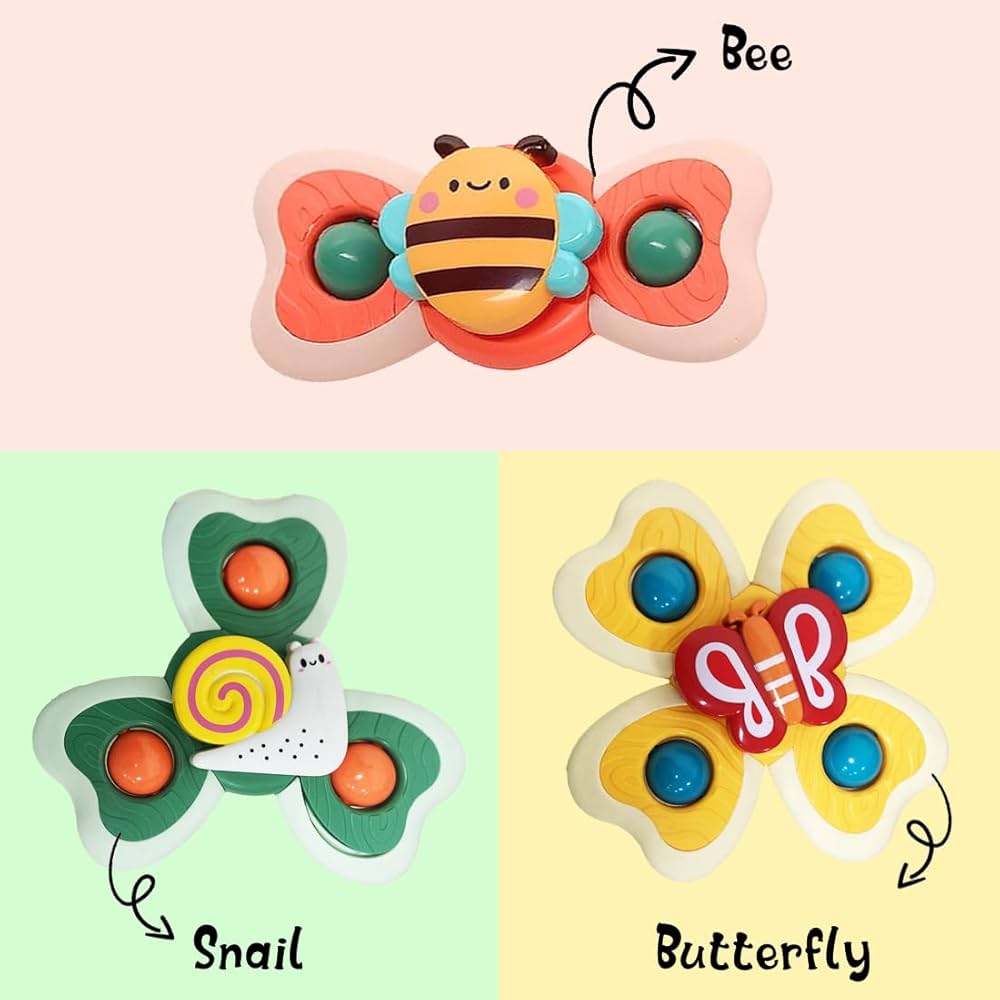 Suction Cup Spinner Toys 3 pack