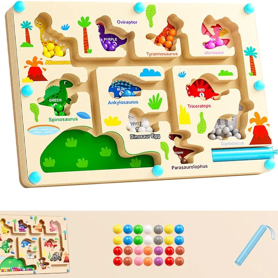 Magnetic Dinosaur Color & Number Maze
