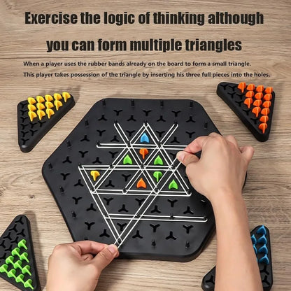 Chain Triangle Chess Strategy Board Game 2–4 Player Family Logic Game for Kids & Adults (6+ Years)