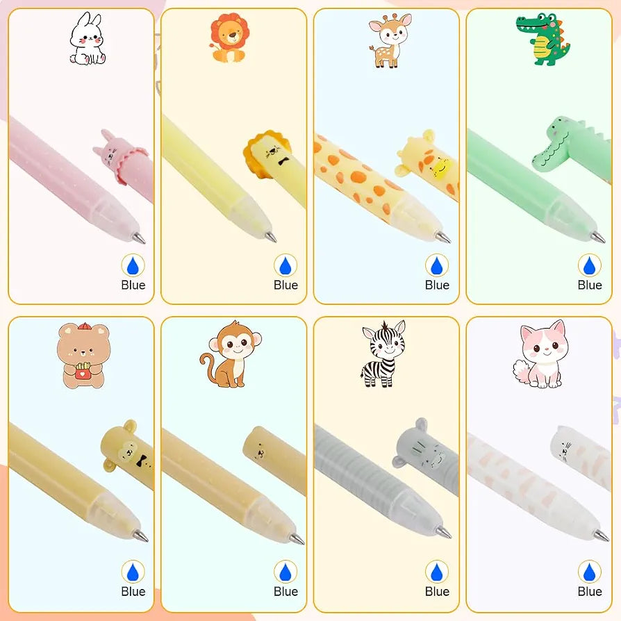 Cute Erasable Gel Pens - Animals