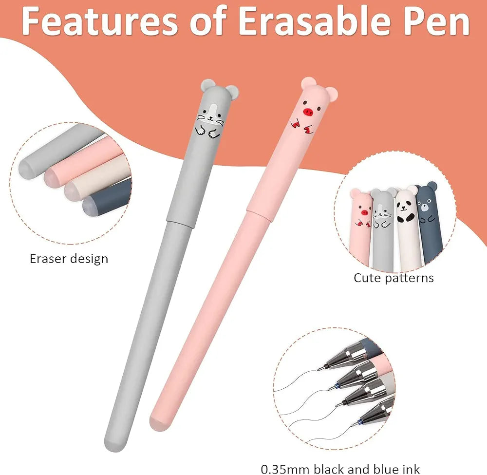 Cute Cartoon Animal Erasable Gel pen