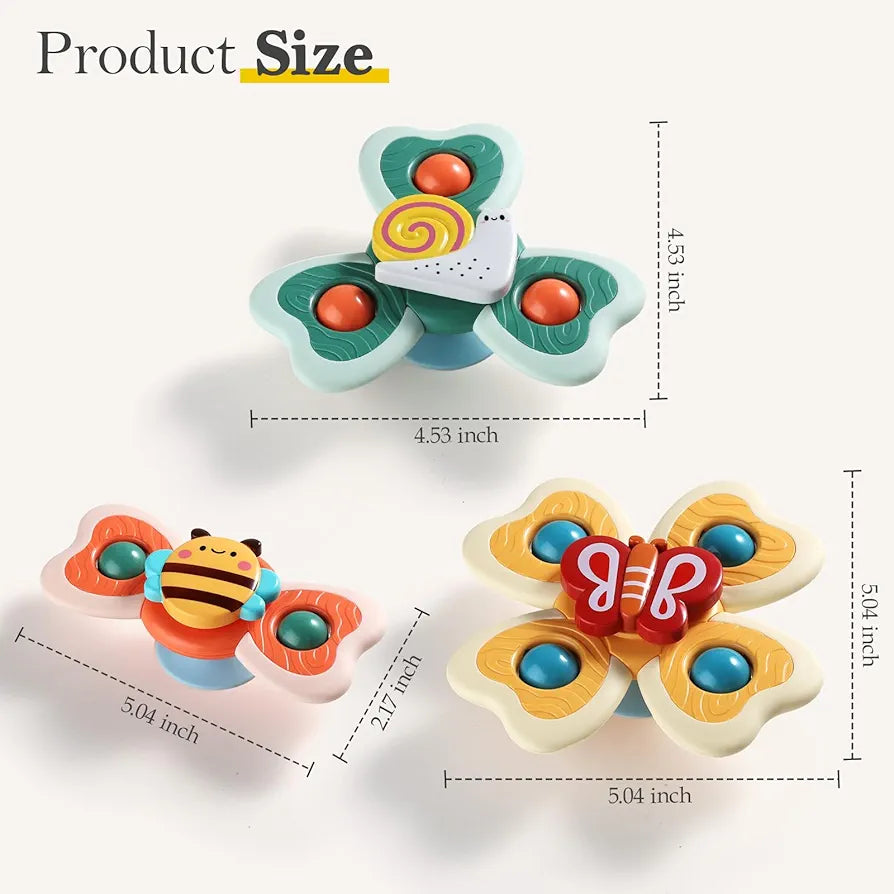 Suction Cup Spinner Toys 3 pack