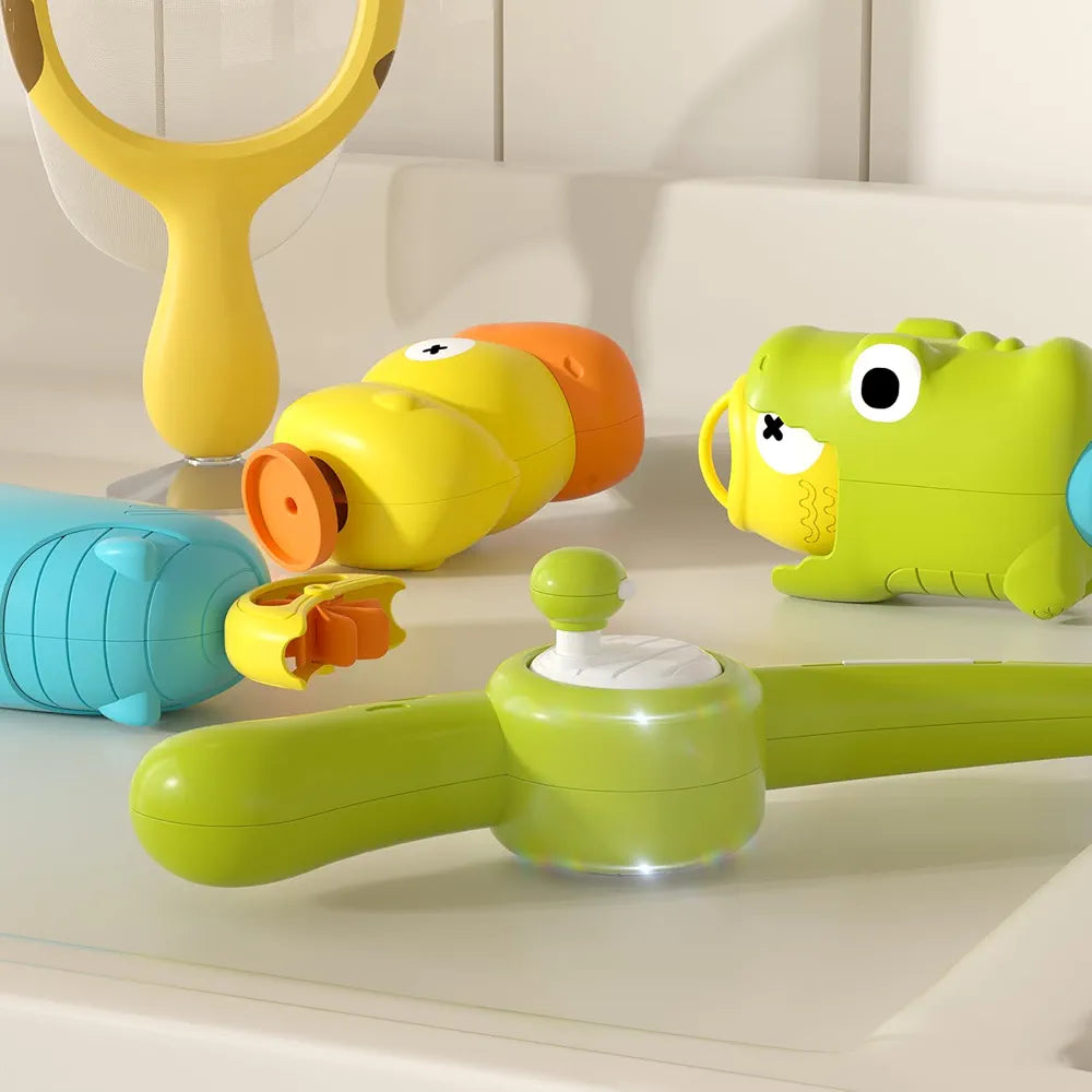 Baby Fishing Bath Toy Set – Fishing Rod, Net & Floating Water Toys for Toddlers 18M+