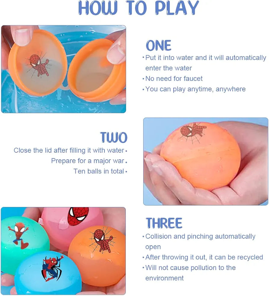 10pcs Silicone Refillable Water Balls