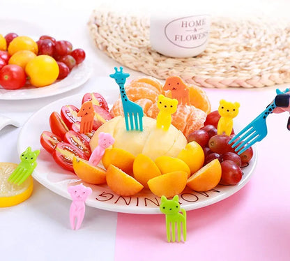 30-Piece Cute Animal & Fruit Bento Food Picks Set for Kids Lunch Boxes