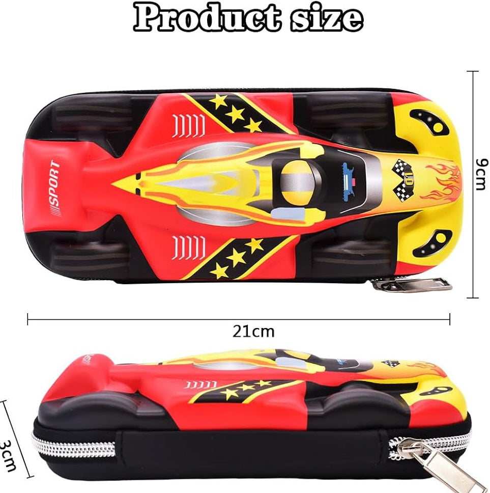 3D Red Race Car Large Pencil Case