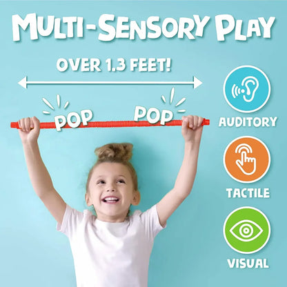 7 pack Colorful Pop Tubes • Sensory Fidget Tubes