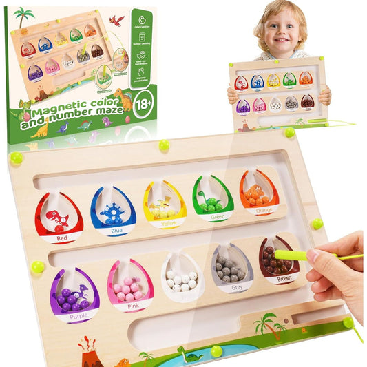 Dinosaur Magnetic Colors & Numbers Sorting Maze