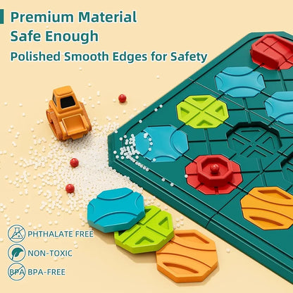 Montessori STEM Road Building Board Game  Educational Logic Puzzle for Kids
