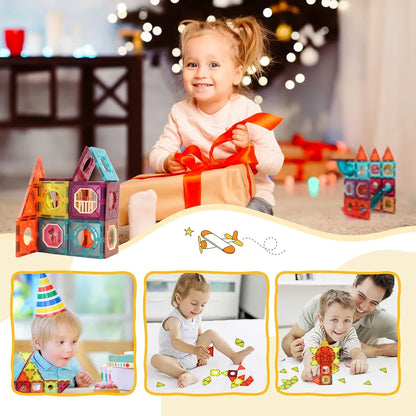 Montessori Magnetic Building Blocks 111 Pieces