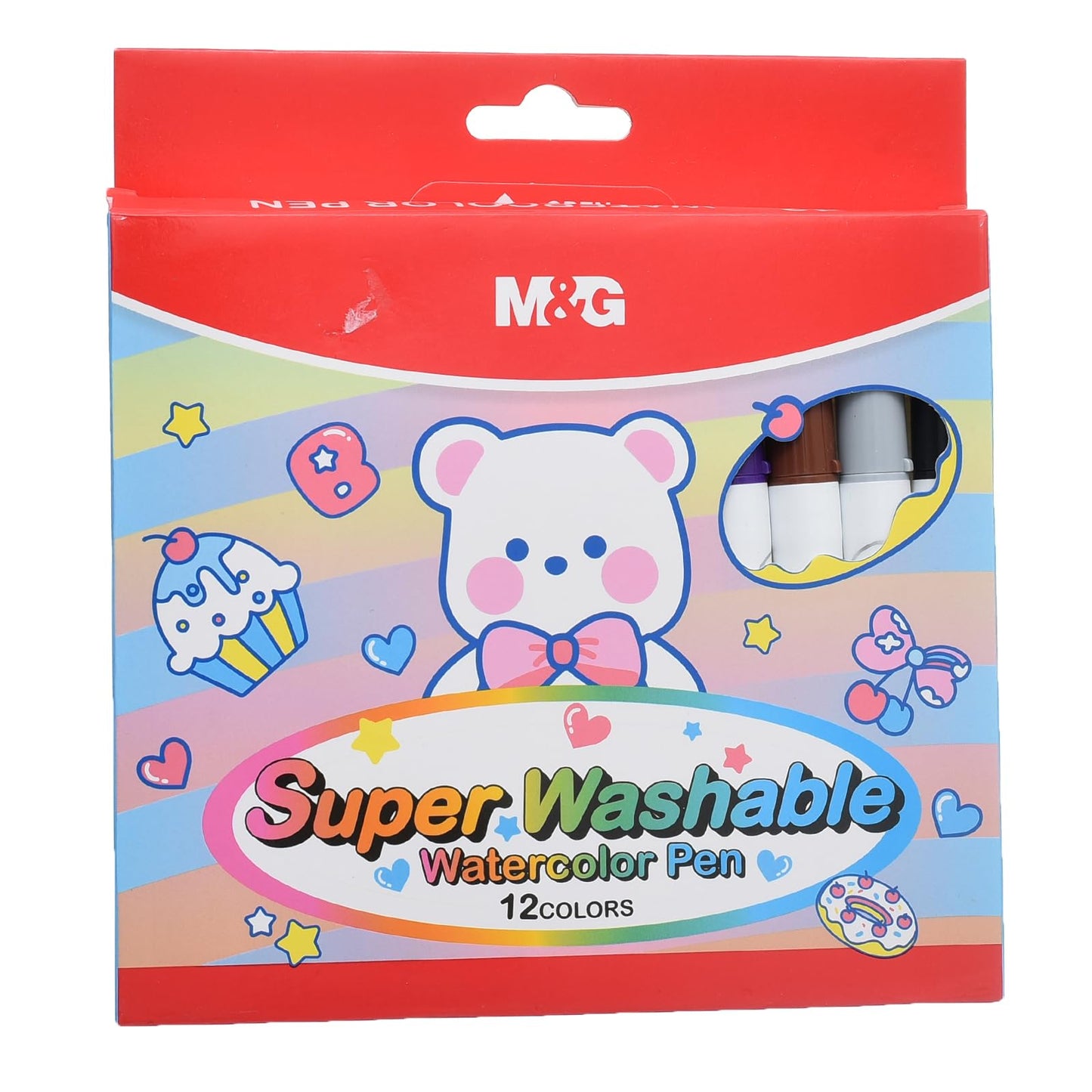 Watercolor Pen Super Washable 12 Colors