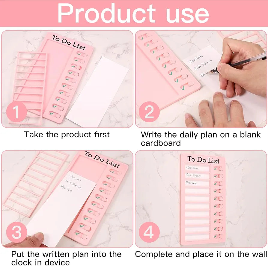 To Do List Checklist Board with Interchangeable Blank Papers
