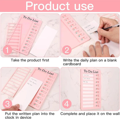To Do List Checklist Board with Interchangeable Blank Papers