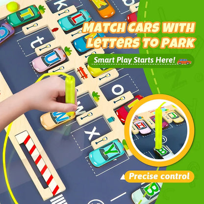 Monyessori Magnet Alphabet Learning Car Parking Maze