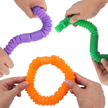 7 pack Colorful Pop Tubes • Sensory Fidget Tubes