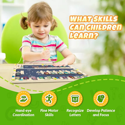 Monyessori Magnet Alphabet Learning Car Parking Maze
