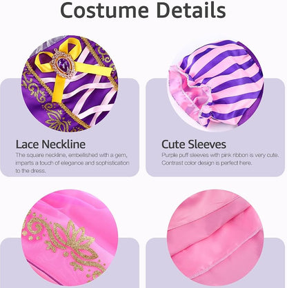 Rapunzel Deluxe Princess Party Dress Costume