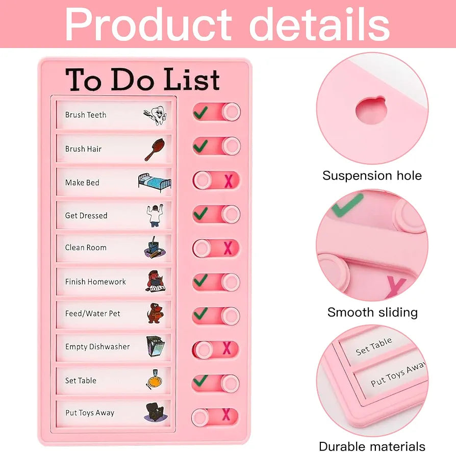 To Do List Checklist Board with Interchangeable Blank Papers