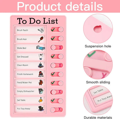 To Do List Checklist Board with Interchangeable Blank Papers