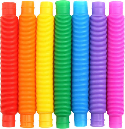7 pack Colorful Pop Tubes • Sensory Fidget Tubes