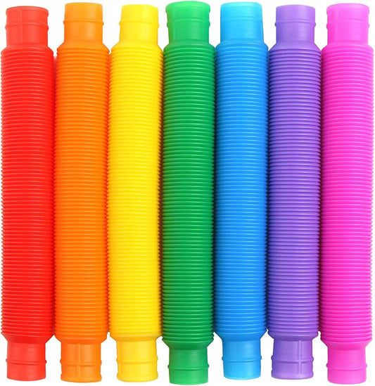 7 pack Colorful Pop Tubes • Sensory Fidget Tubes