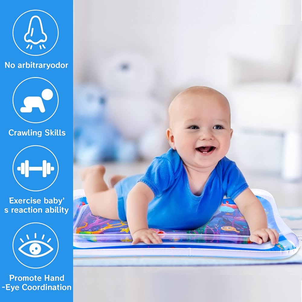 Baby Tummy Time Mat 70 x 50 cm for Baby from 3 6 9 Months