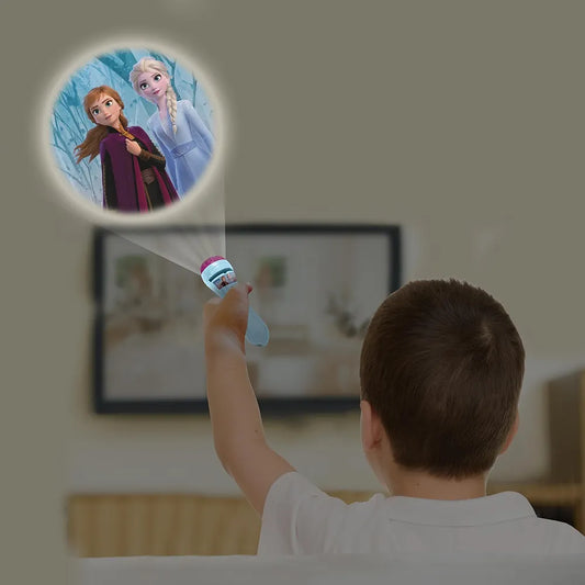 Lexibook Frozen torch light and projector with 3 discs, 24 images